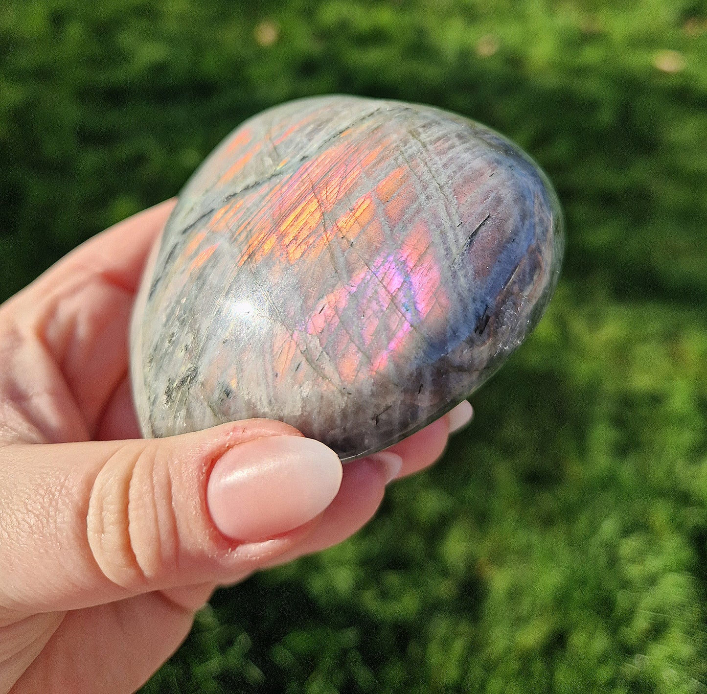 Labradorite heart