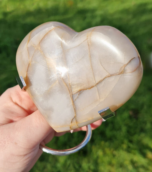 Black Moonstone heart 360g