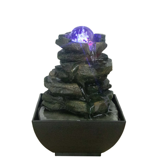 "Stacked" Rock Water Fountain