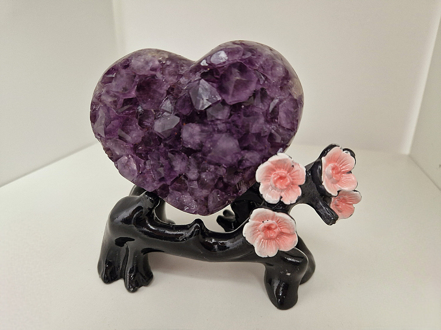 Amethyst Cluster Druzy Heart geode AAA+ quality