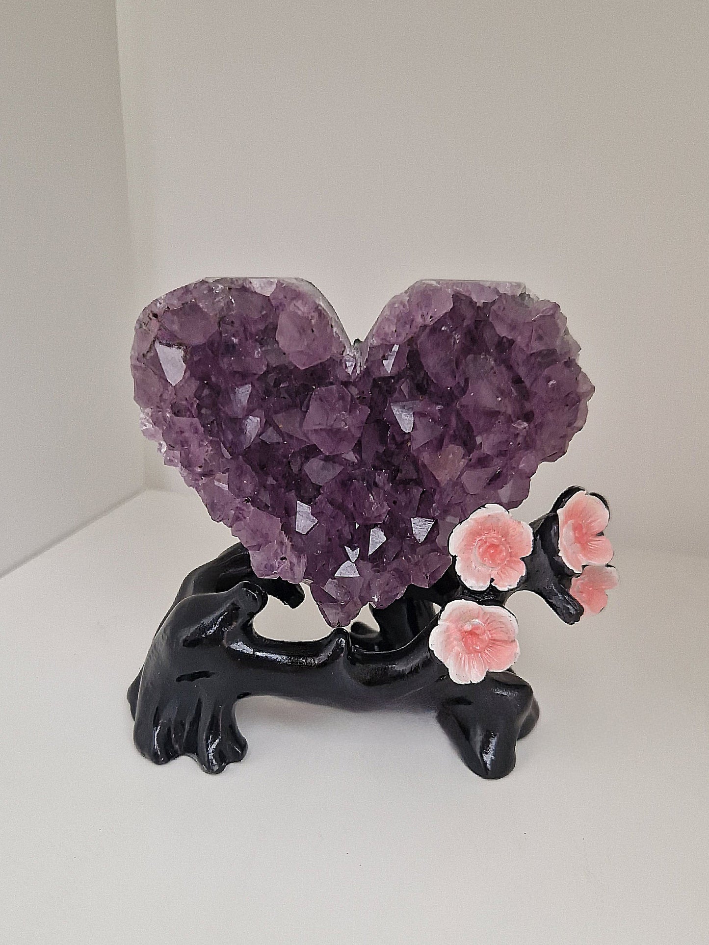 Amethyst Cluster Druzy Heart geode AAA+ quality