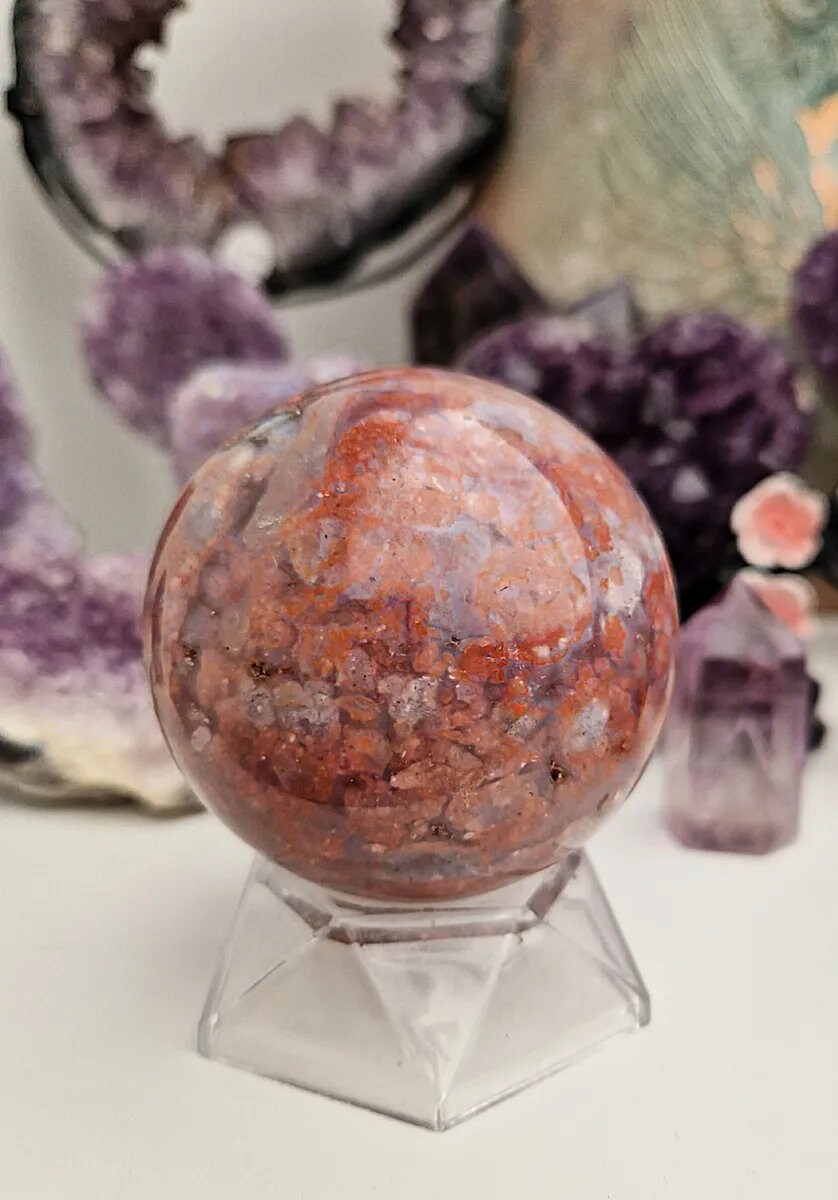 Eighth Vein Jasper aka Orbicular Ocean Jasper spheres RARE collectors item